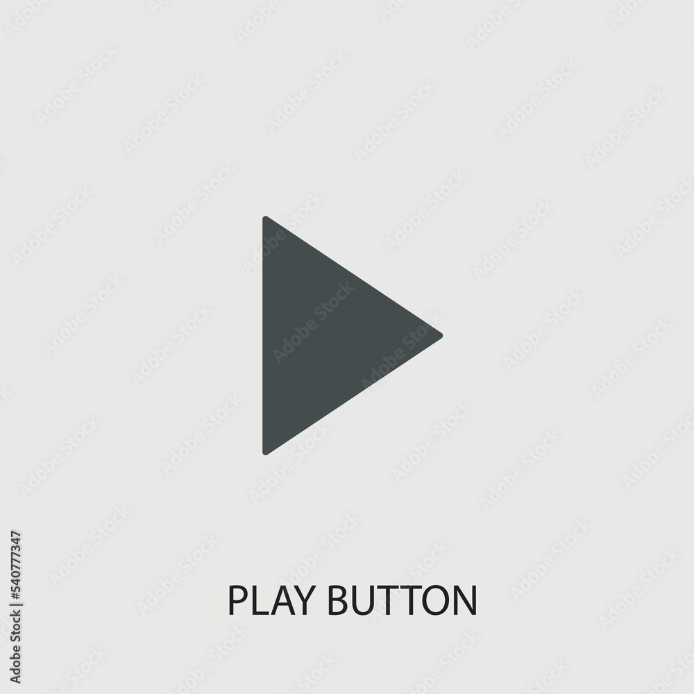Play button vector icon illustration sign Play button vector icon illustration sign