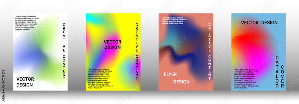 Artistic covers design. Creative fluid colors backgrounds. Set of abstract covers