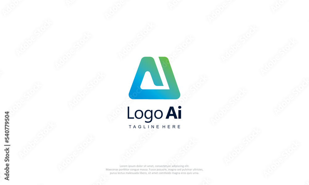 alphabet logo ai for the technology industry, with gradient colors suitable for your business alphabet logo ai for the technology industry, with gradient colors suitable for your business