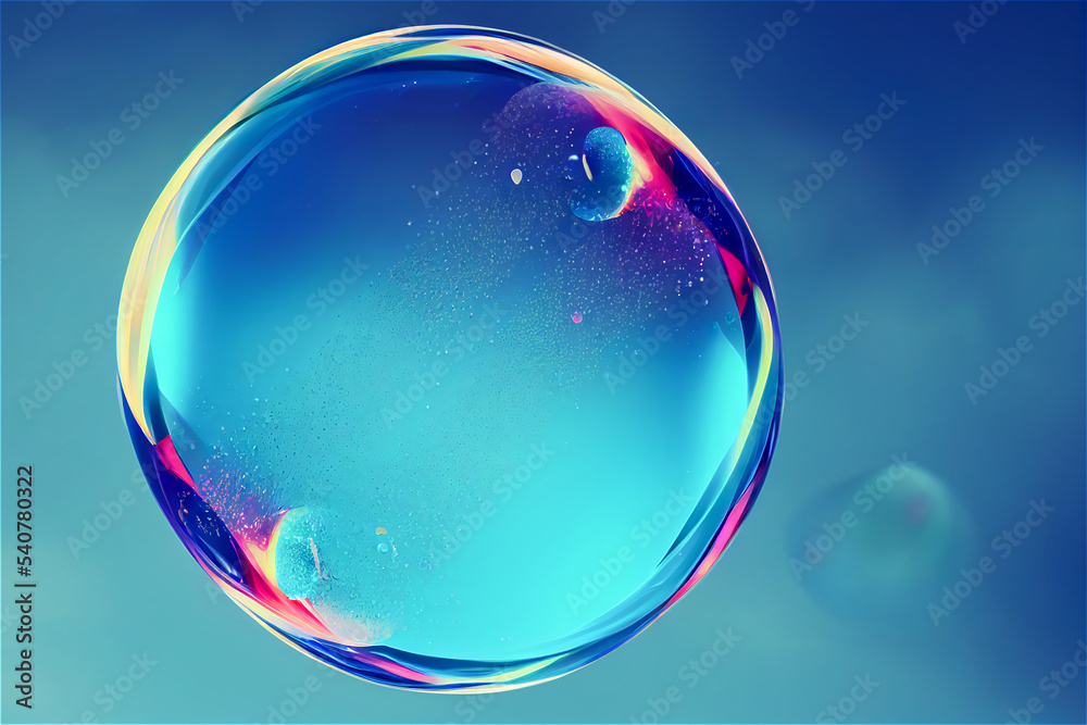 Blue bubble background Blue bubble background