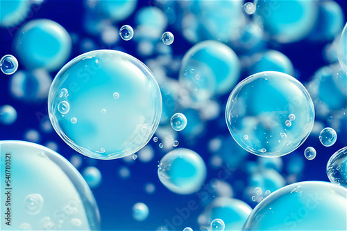 Blue bubble background