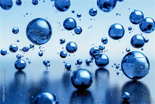 Blue bubble background
