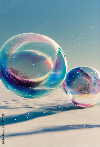 Blue bubble background