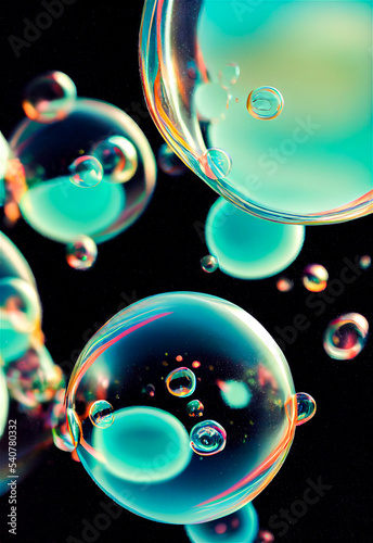 Blue bubble background