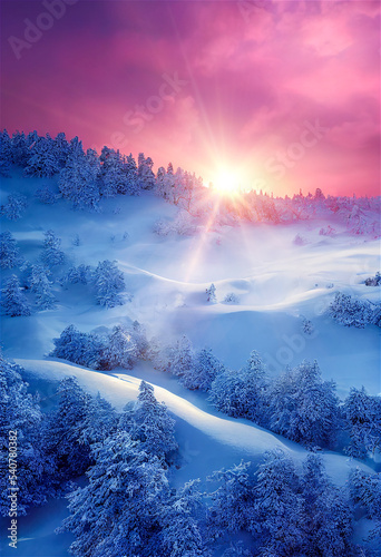 Northern winter landscape