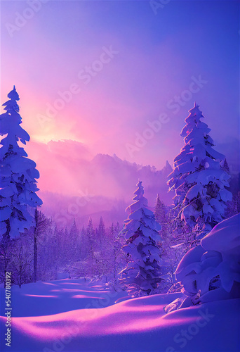 Northern winter landscape