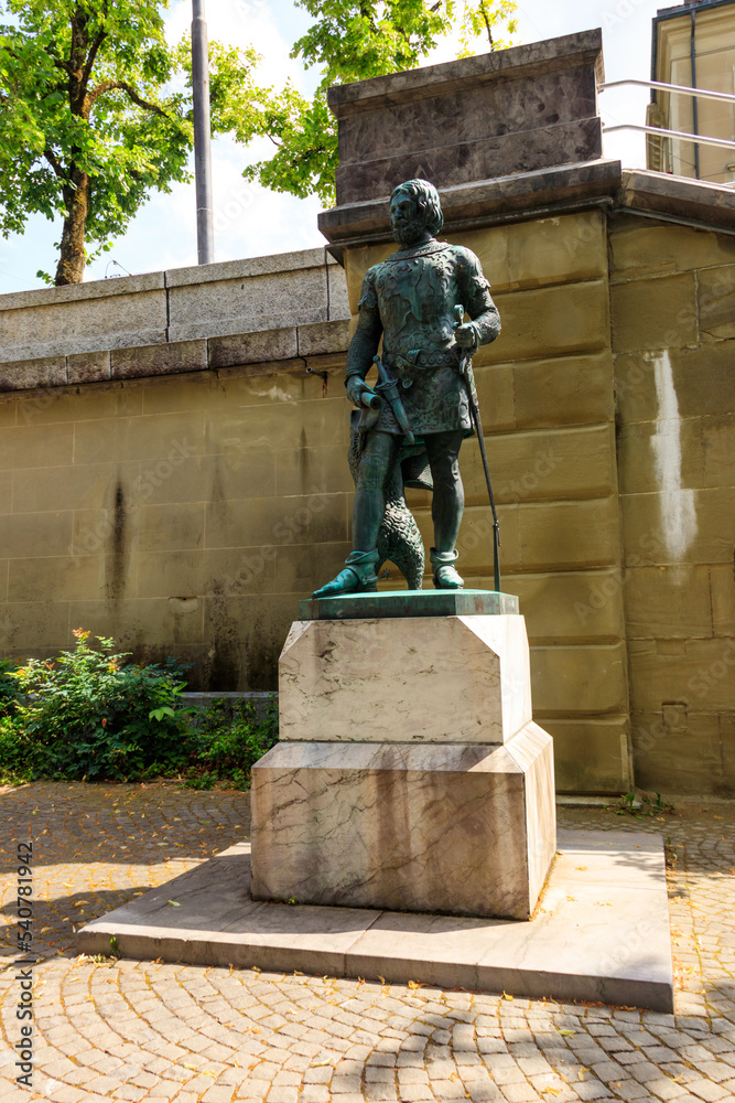 Statue of Berthold V, duke of Zahringen, founder of Bern city, in Bern