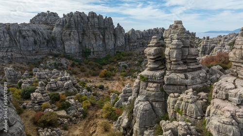 llegada del otoño en el paraje natural del torcal de Antequera, Andalucía
