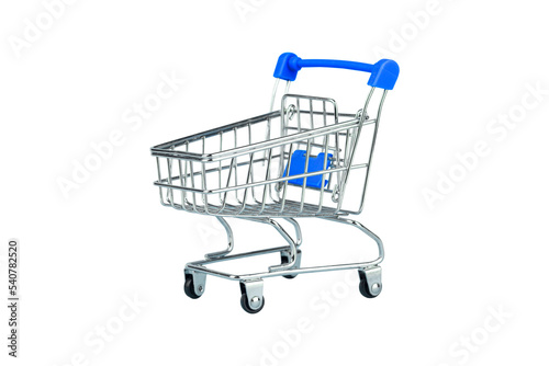 Supermarket cart isolate
