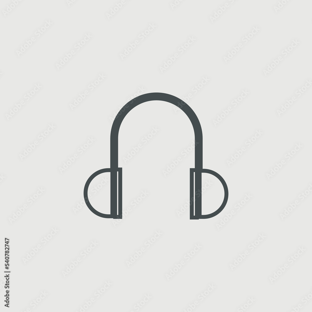 Headphones vector icon illustration sign