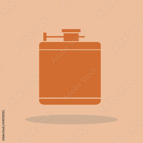Hip flask vector icon illustration sign
