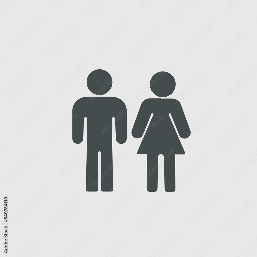 Man and woman standing vector icon illustration sign Man and woman standing vector icon illustration sign
