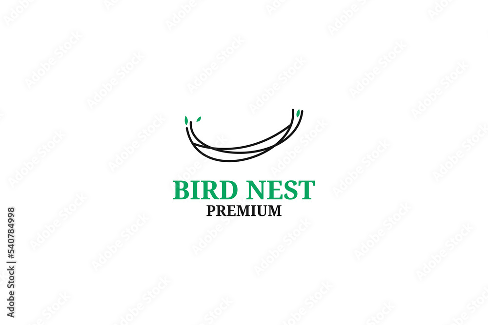 Bird nest logo design vector illustration Bird nest logo design vector illustration