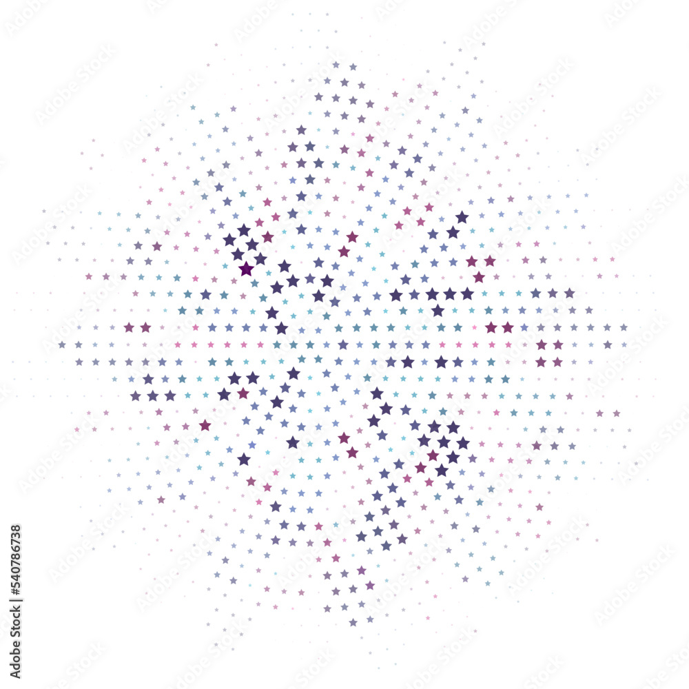 Halftone monochrome pattern with purple stars in a circle. Minimalism, vector. Background for posters, websites, business cards, postcards, interior design. Halftone monochrome pattern with purple stars in a circle. Minimalism, vector. Background for posters, websites, business cards, postcards, interior design.
