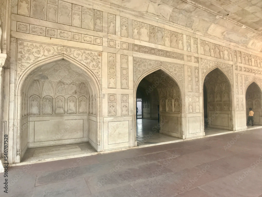 Agra, India, November 2019 - A large stone building