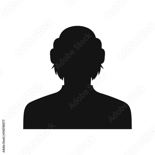 Male or female bust, business person portrait. Vector man or woman with short hairstyle, avatar. Anonymous staff member, human character silhouette