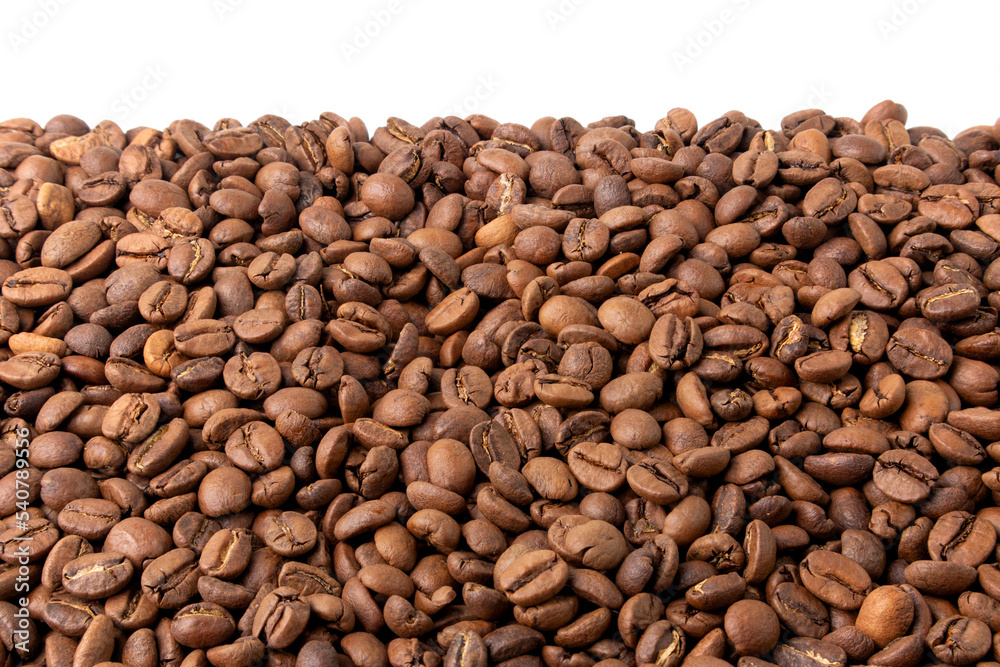 Coffee grains top view, texture. Copy space. Coffee grains top view, texture. Copy space.