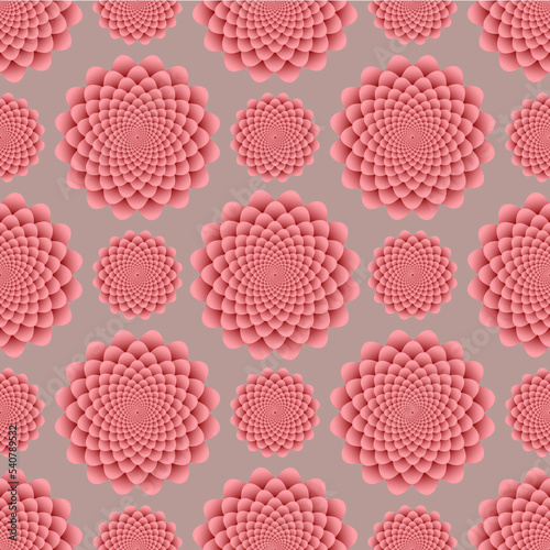 Seamless floral geometric pattern for textiles, fabrics, wall coverings. Seamless vector pattern of mandala shapes for fabrics, wallpaper, interior.
