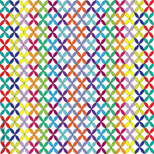 Fondo abstracto geométrico con flores.