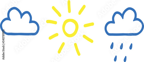 set of weather forecast icons. vector illustration