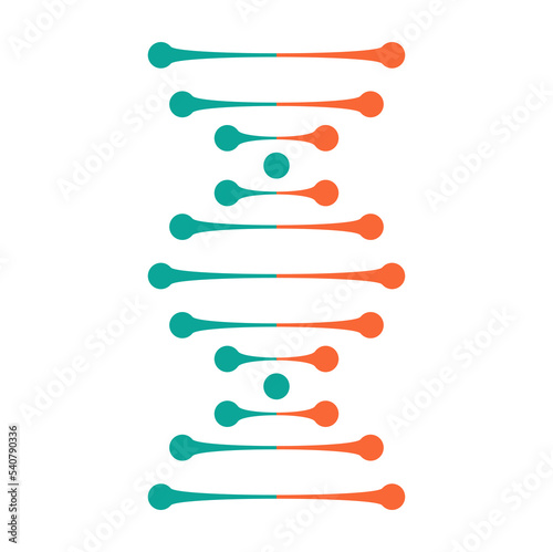Genetic code, twisted DNA molecule, spiral or helical shape gene model. Vector chemistry and biology, microbiology scientific research genome helix structure
