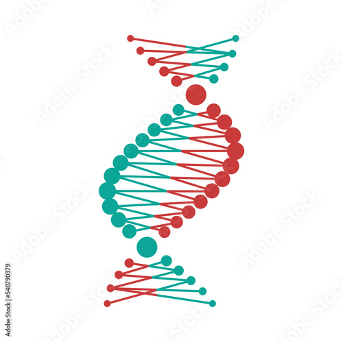 Genetic code, twisted DNA sequence of chromosomes isolated cartoon cells and viruses molecular chain under microscope. Molecule human genes, spiral