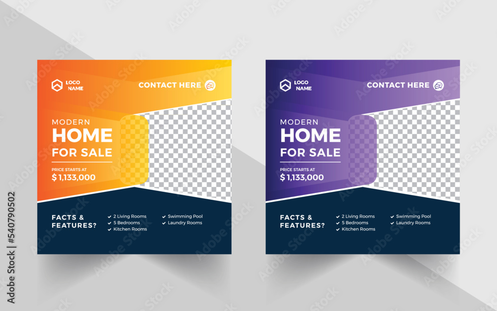 Real Estate Home Sale Banner With Abstract Background Real Estate Home Sale Banner With Abstract Background