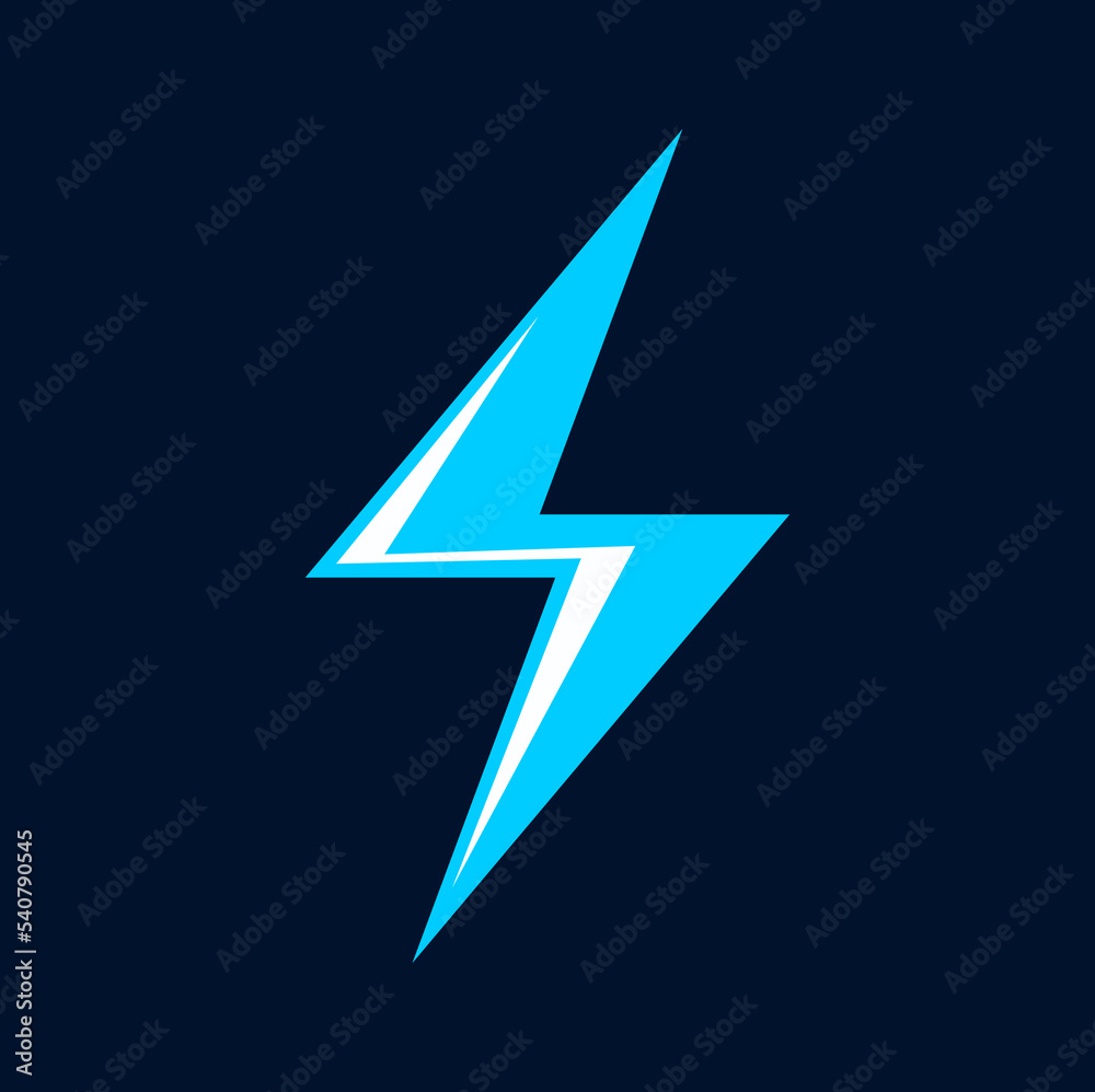 Magical power or storm weather lightning strike, thunder dazzle hit. Vector rainstorm danger sparkle, energy power charge emblem Magical power or storm weather lightning strike, thunder dazzle hit. Vector rainstorm danger sparkle, energy power charge emblem
