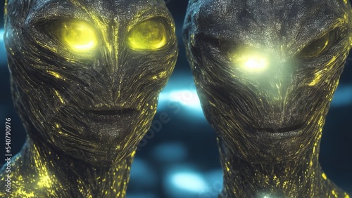 shining alien | Ai Generated
