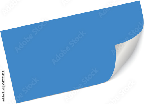 vector illustration of blue sticker label banner on white background