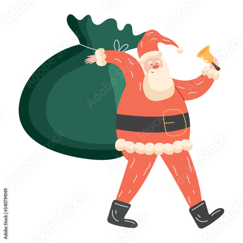 santa claus with bell