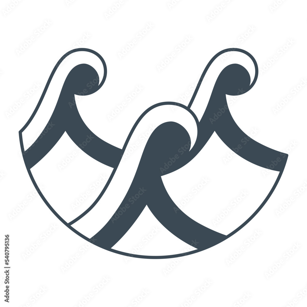 Obraz premium Wave icon