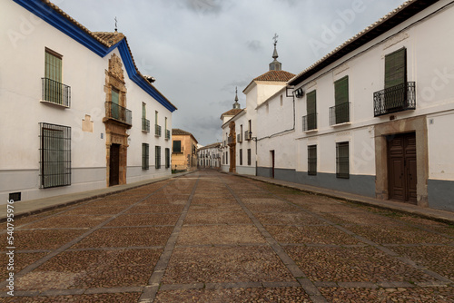 Plaza de Santo Domingo in Almagro. Castilla La Mancha. Spain. photo