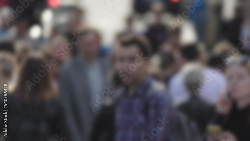 Wallpaper Mural unrecognizable crowd of people in the city, anonymous Torontodigital.ca