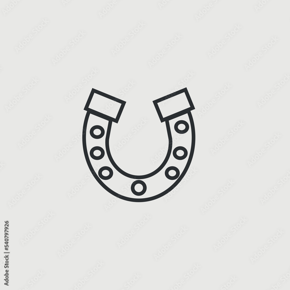 Horseshoe vector icon illustration sign Horseshoe vector icon illustration sign