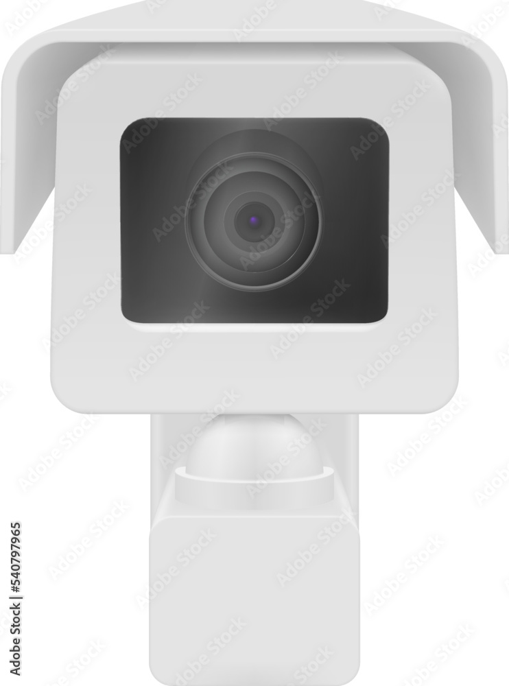 Surveillance white digital video camera realistic vector observation security optical device Surveillance white digital video camera realistic vector observation security optical device