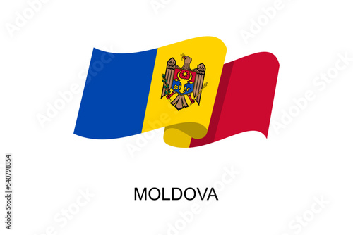 Moldova flag vector. Moldovan flag on white background. Vector illustration eps10 photo