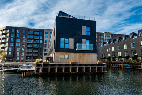 Copenhagen, Denmark New and modern residential buildings in the Sydhavnen district south of town. photo