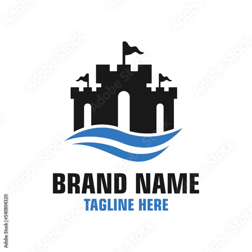 Castle Logo Design Template Inspiration, Vector Illustration.