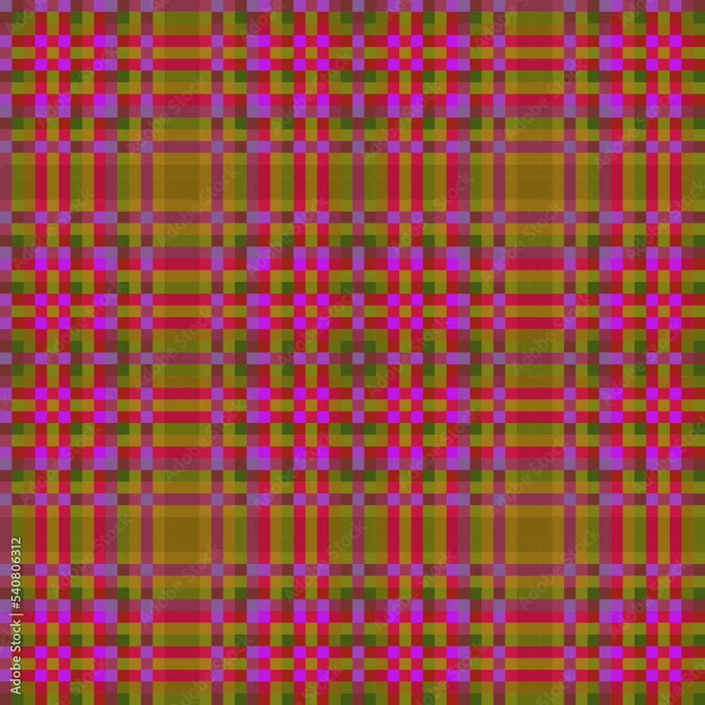 Decorative tartan plaid tiles pattern illustration