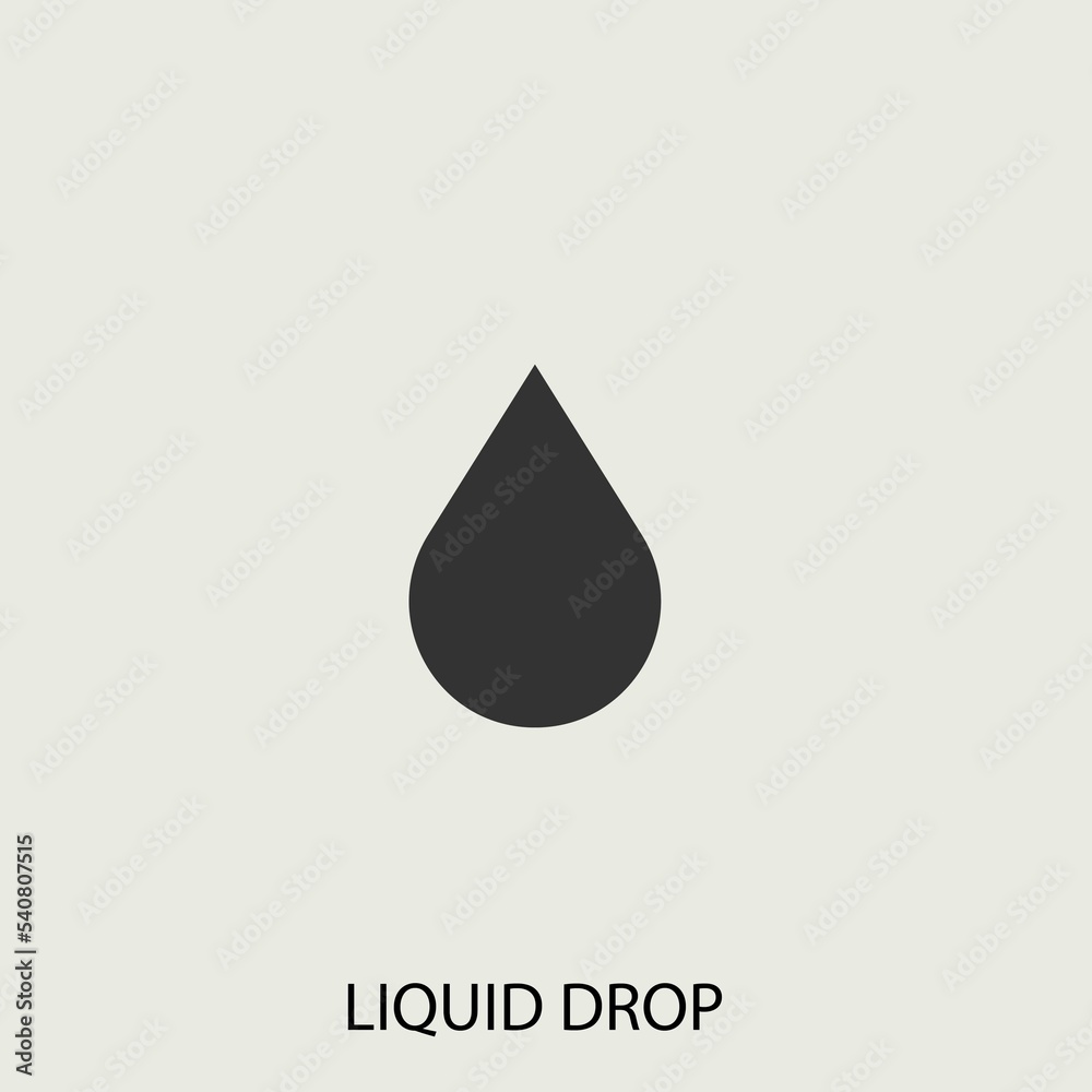 Liquid drop vector icon illustration sign Liquid drop vector icon illustration sign