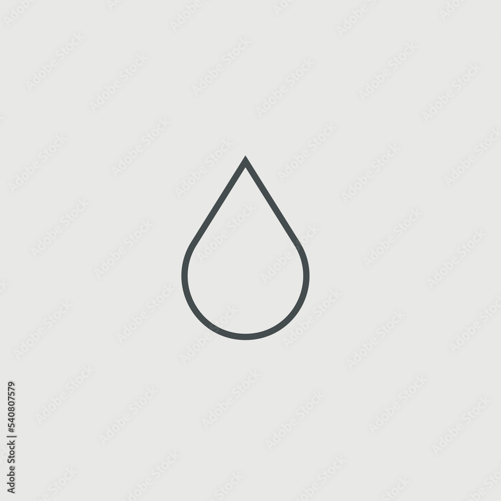 Liquid drop vector icon illustration sign
