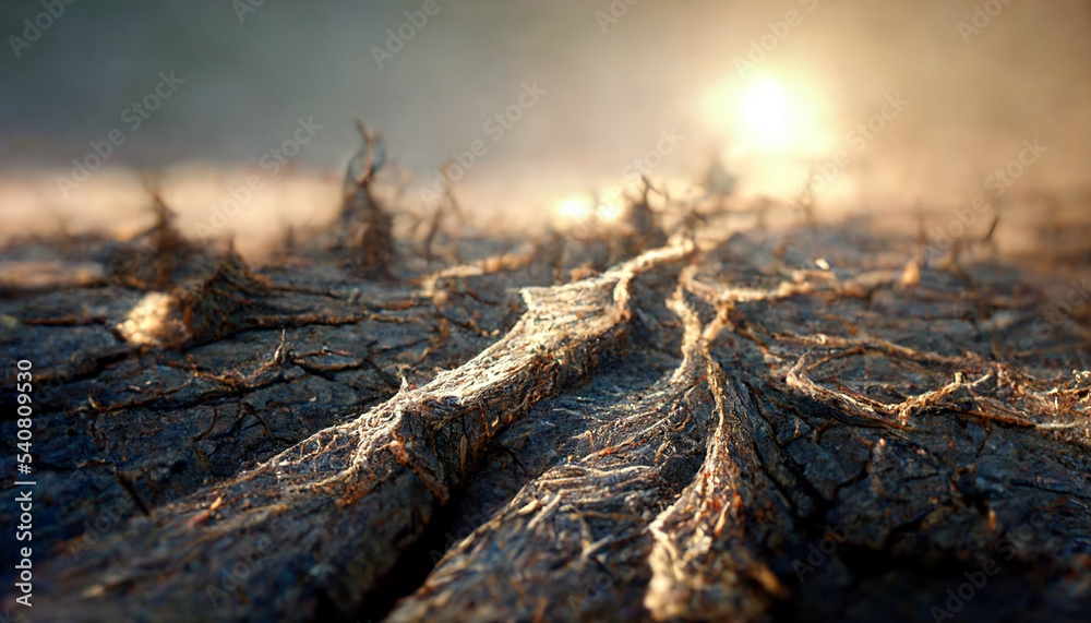 Fototapeta premium Alien planet landscape, beautiful surface of an exoplanet. Macro Photography 3d.