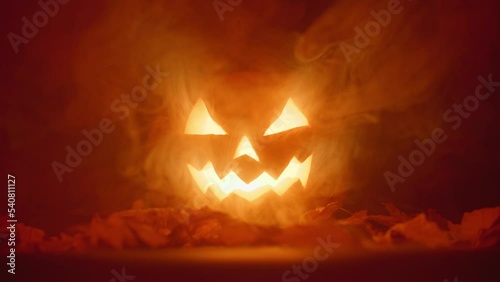 Carved pumpkin, jack o lantern, halloween theme, halloween decorations