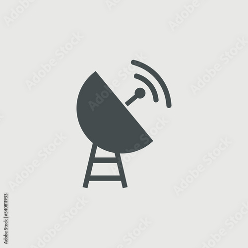 Satellite dish vector icon illustration sign