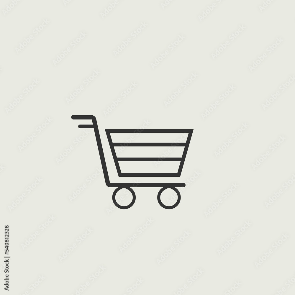 Shopping cart vector icon illustration sign Shopping cart vector icon illustration sign