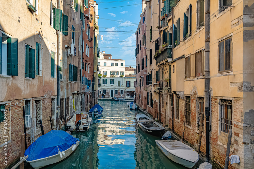 Venice canalscape as an idyllic place for love