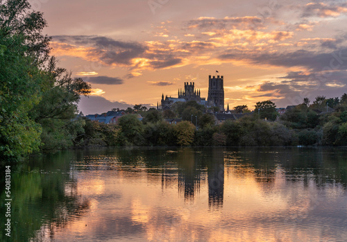 Sunset over Ely, Cambridgeshire, as seen from Roswell Pits, 16th October 2022 © Andrew
