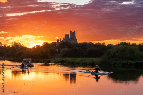 Fotomurale Sunset behind Ely Cathedral, 28th September 2022