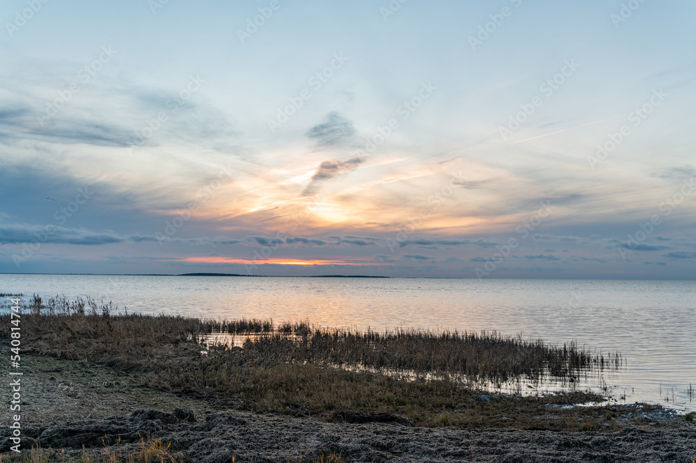 sunset and sea